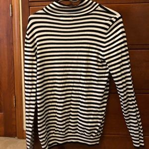 Calvin Klein black and white turtle neck